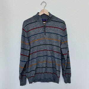 🌟 Alan Flusser 100% Cotton Quarter Zip Pullover Sweater - Men's Large 🌟